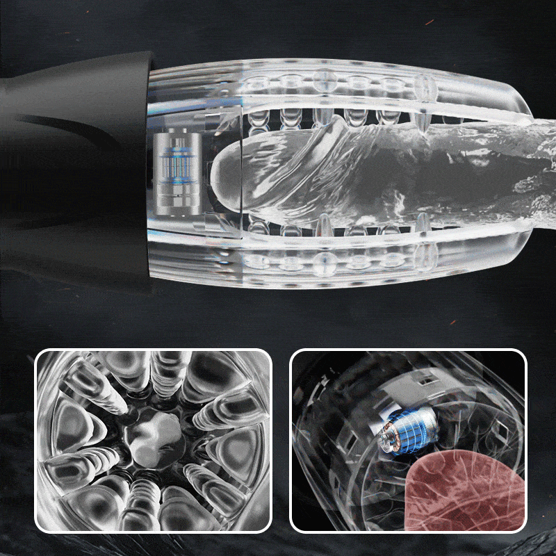 Breathwhirl Thrusting Rotating Vibration Male Stroker Masturbator Adult Toy