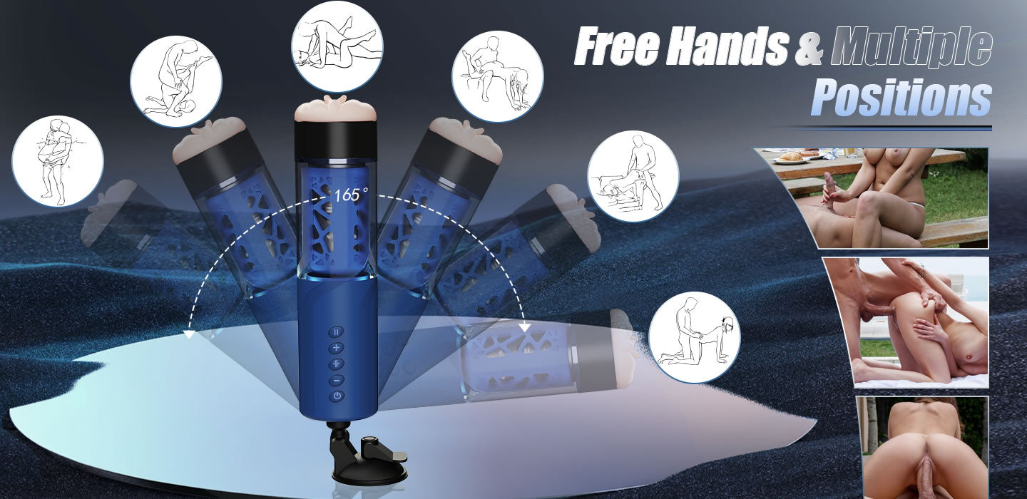 Enduro - 6 Bi-Directional Telescopic Rotation Masturbator with Suction Base