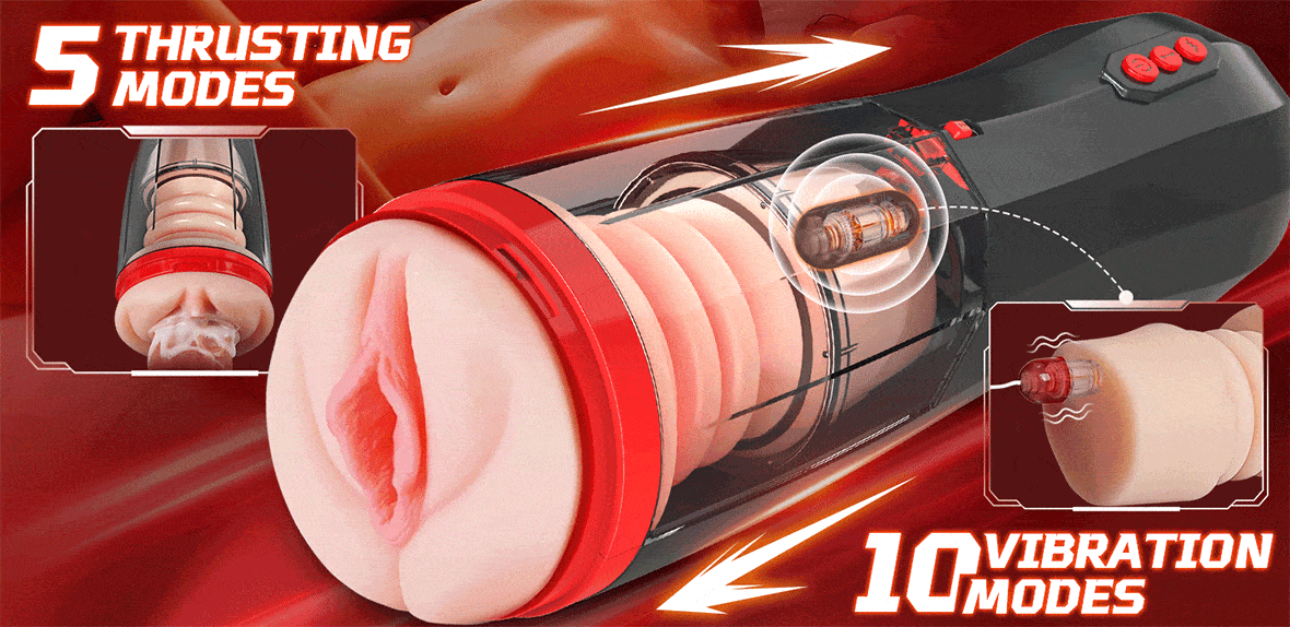 【30% Off】Roka - Lifelike Automatic 5 Thrusting 10 Vibrating Vocable Masturbator