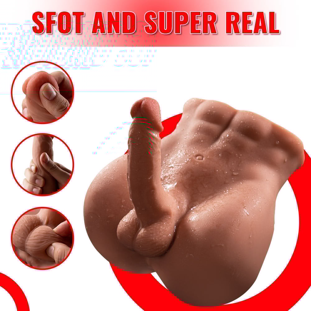 Bartley Built In Full Keel 360° Bendable Manual Durable Realistic Dildo