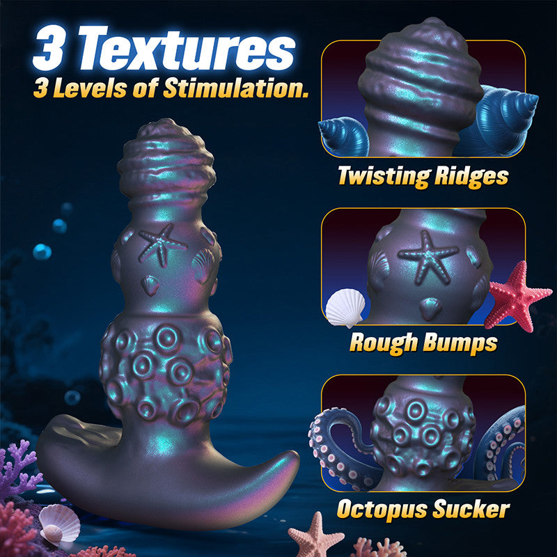 Starfish - 9-Frequency Vibration With Marine Elements Silicone Anal Toy