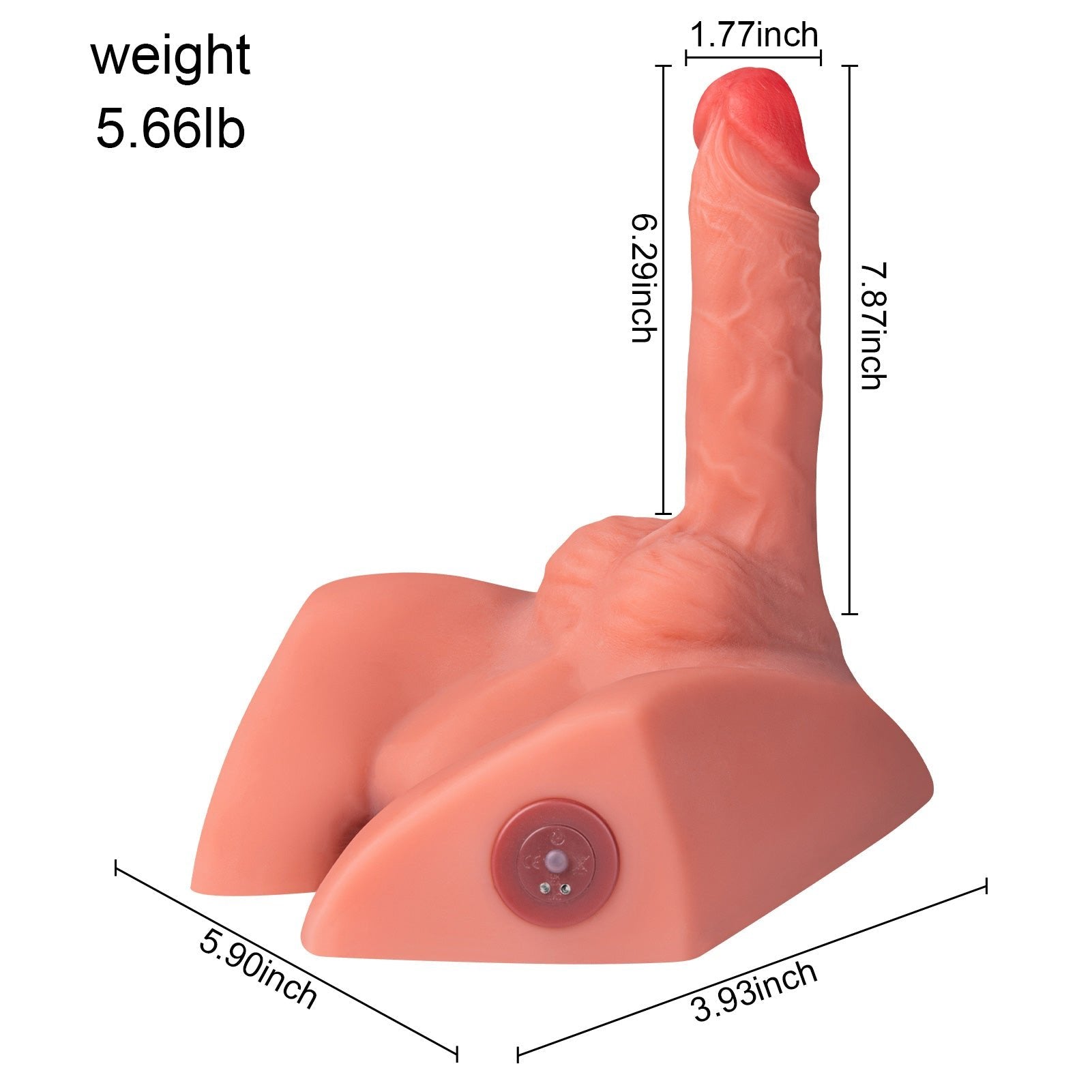 Micah Hands-Free Realistic Butt with Thrusting Dildo Unisex Masturbator