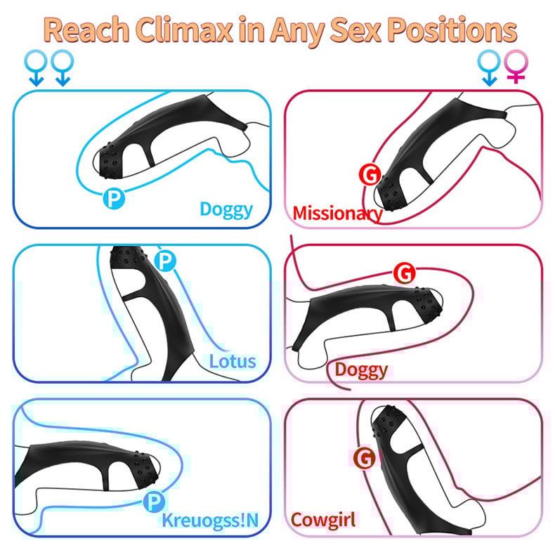 10 Vibrating Cock Ring with G-spot Stimulation and Remote Control