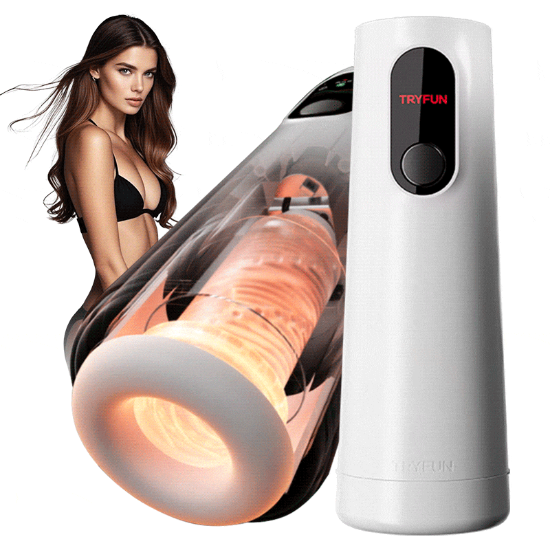 TRYFUN App-Controlled Automatic Thrusting Rotating Heating Smart Masturbator Cup