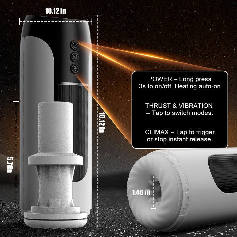 Saith Wearable 7 Thrusting & Vibrating Heating Vocable Masturbator Male Sex Toys