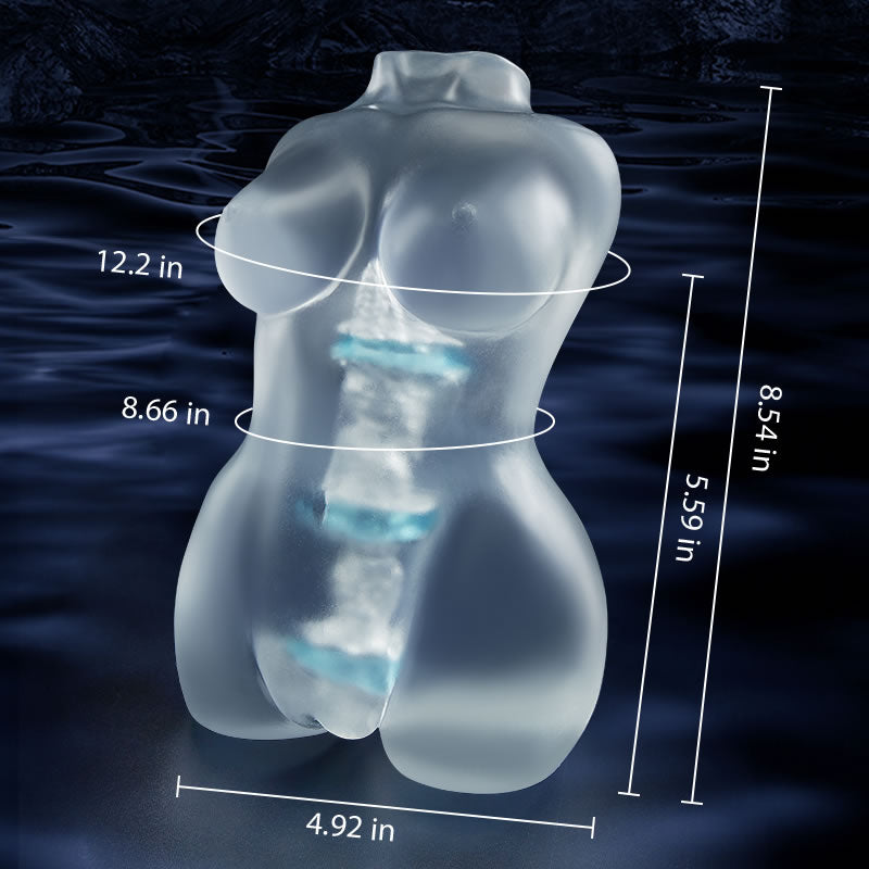 Luna New Technology Pocket Pussy Transparent TPE Male Sex Toy Handheld Soft Space