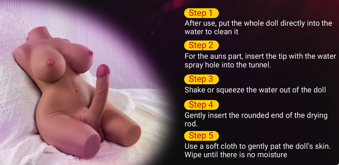 【Free Lube150ml】19.18Lb E-cup Intersex Realistic Doll