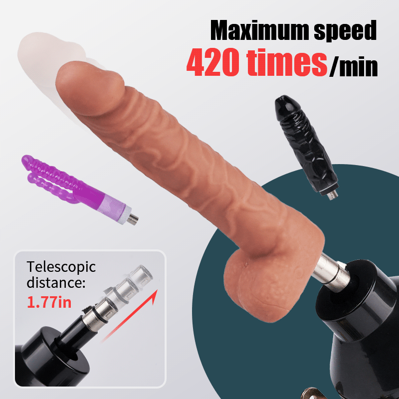 Sex Machine with 7 Attachments Dildos & Masturbator Cup 80° Adjustable Climax Engine