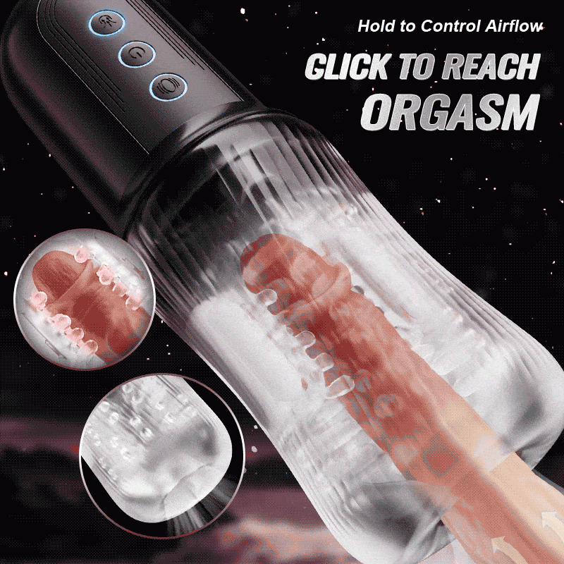 [FREE SHIPPING] Dual Vibrating Eggs 5 Sucking 10 Vibrating Deep Throat Masturbator
