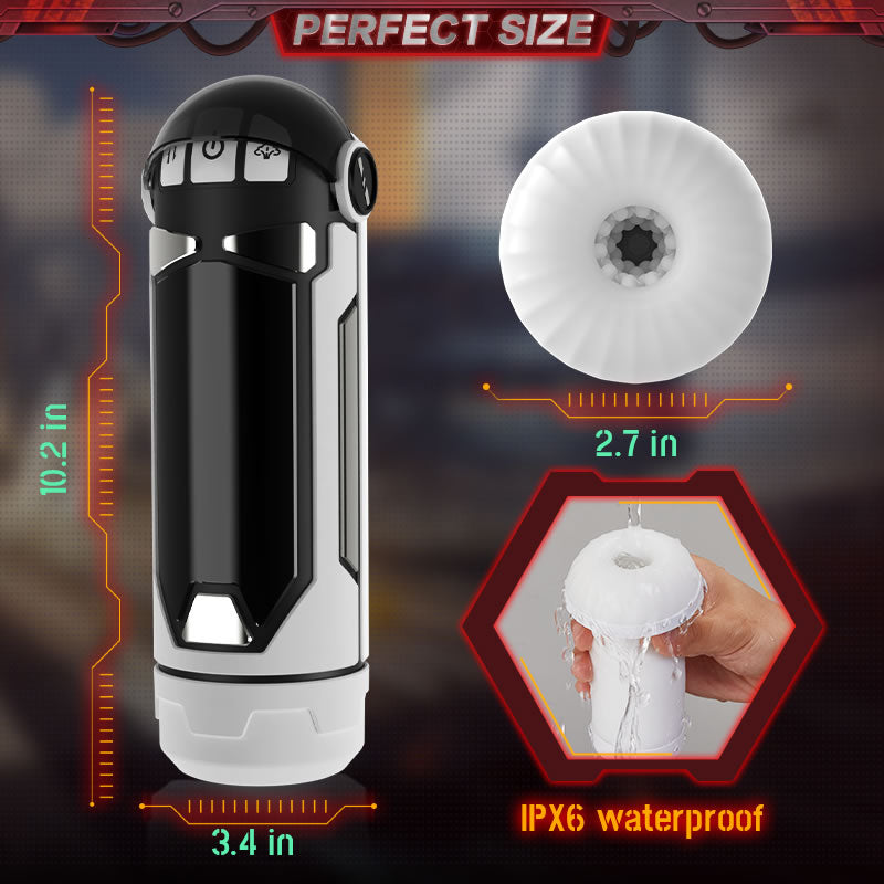 One-click Orgasm with 4 Thrusting & Heating Future Masturbator