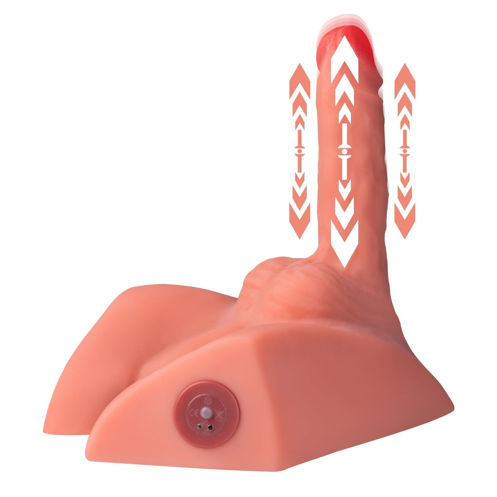 Micah Hands-Free Realistic Butt with Thrusting Dildo Unisex Masturbator