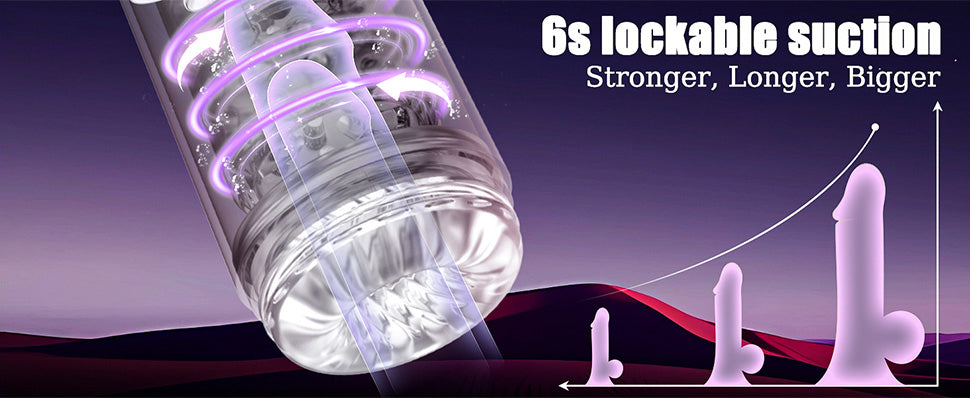 Seductive Succubus 7 Rotating 7 Sucking Lcd Display Pumps & Enlargers  Automatic Male Masturbator