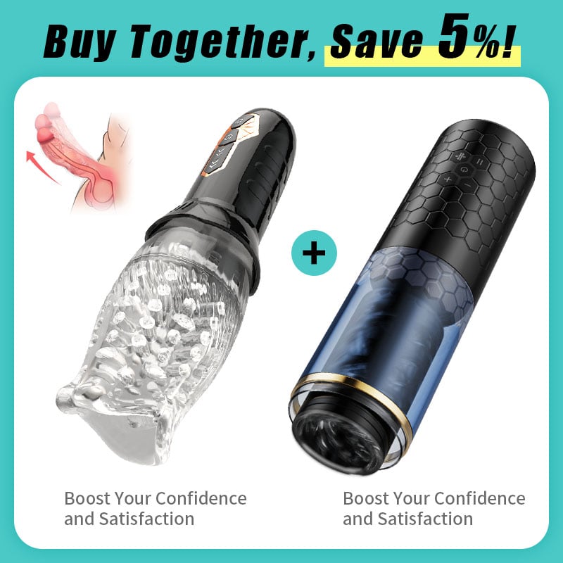 【FREE SHIPPING】- TORNADO-Gawk Gawk 5 Rotating ＆10 Vibrating Sex Toys for Men Oral Sex Male Masturbators