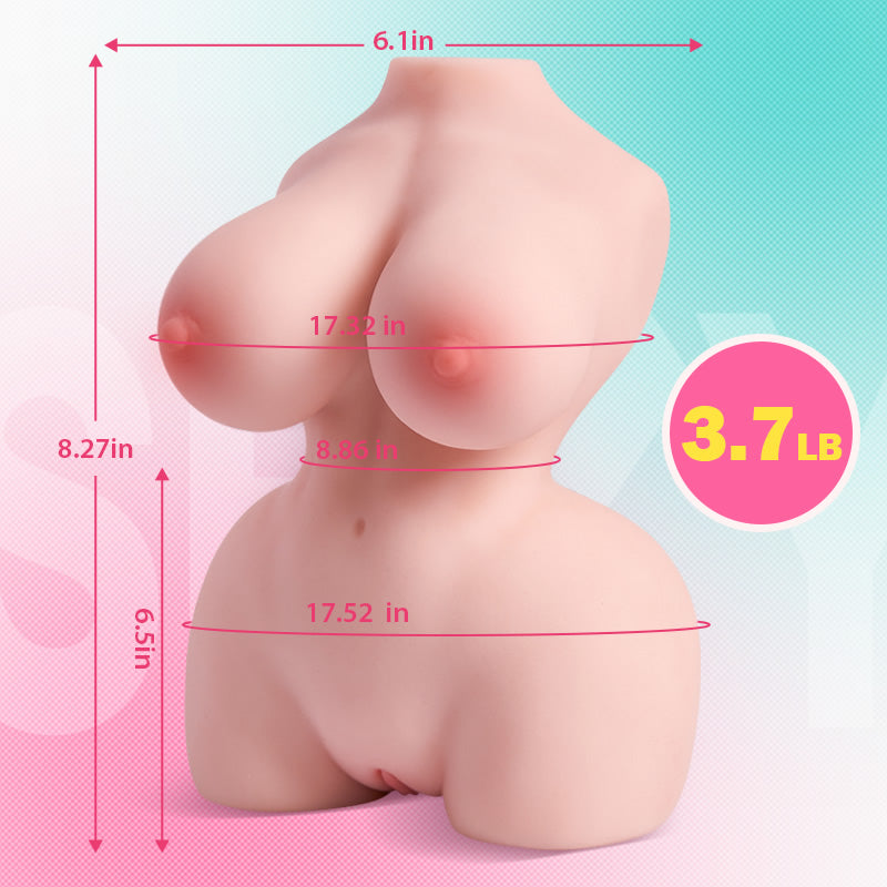 10 Vibrating Built-in Torso Realistic Sex Doll 3.7 Lb