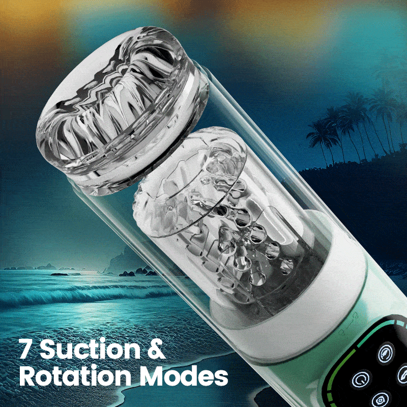 Starry Gaze 4 in 1 Dual Egg Vibrator Rotating Thrusting Suction Masturbator male sex toys