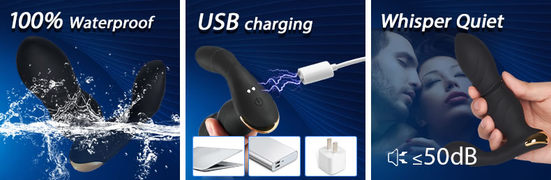 8-Frequency Vibration Thrusting Anal Vibrator Butt Plug