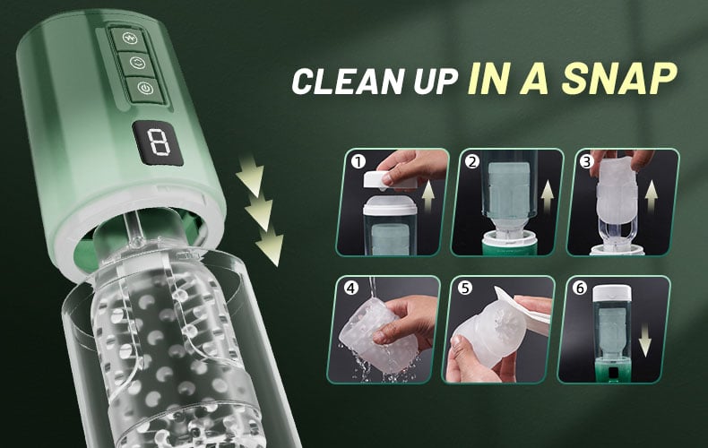 8 Thrusting & Rotation Sexual Visualization Ipx6 Masturbator