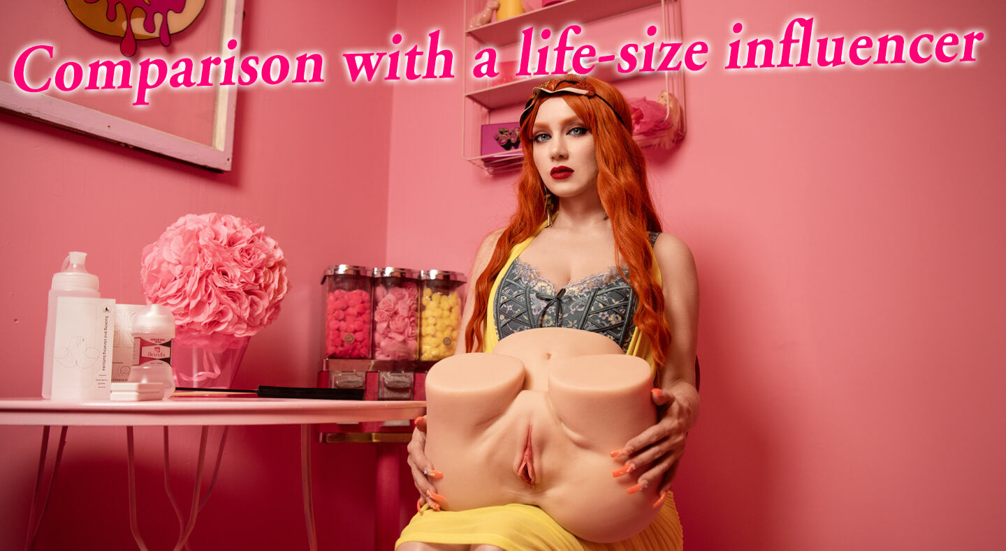 【Lily Electric 1:1 Large Life-Size Milf Butt】5Suck 5Vibrator Dual Function 27.5 lb Big Ass with Anus Pussy Life-like But