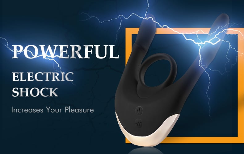 Electric Shock Vibrating Cock Ring