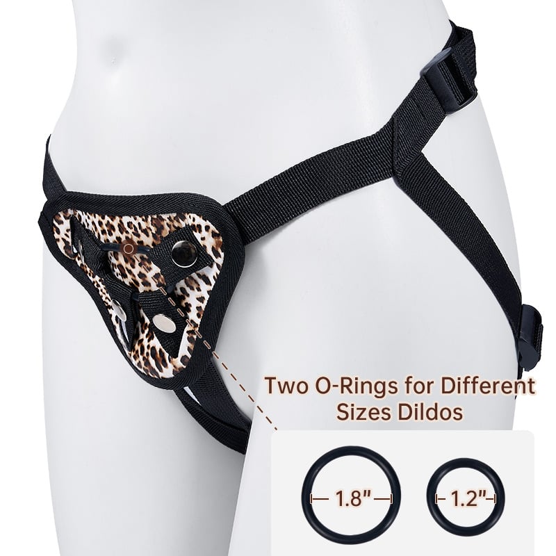 Adjustable Strap-On Harness with Two Different Sizes O-rings