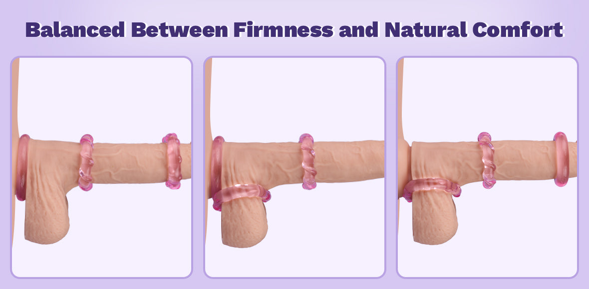 3-Piece Set Cock Rings High-Elasticity Tpe Rings For Male Pleasure