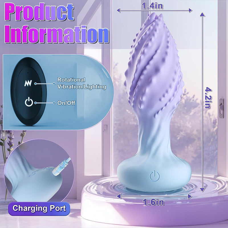 Little Monster 360° Rotating Anal Vibrator  10 Vibration Frequencies  7-Color LED Light