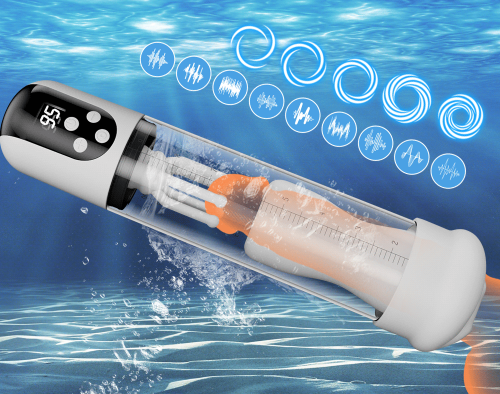 Wave - 5 Suction Modes  9 Vibration Modes  Vacuum Suction  Glans Massager   Penis Pump