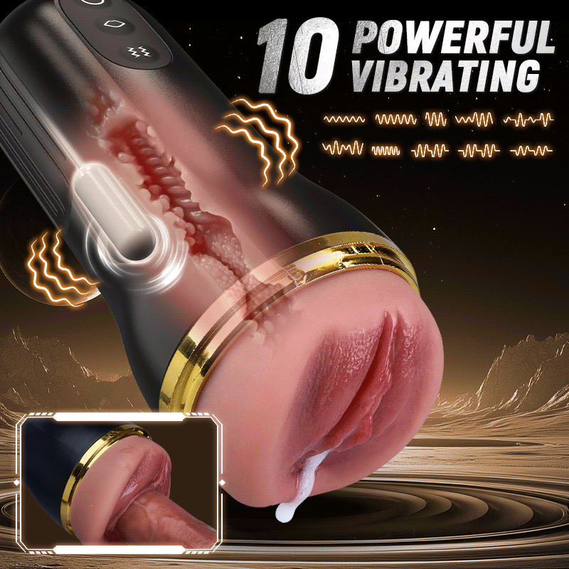 The Captain 10 Vibrating Sucking Pocket Vagina Deep Throat Male Stroker