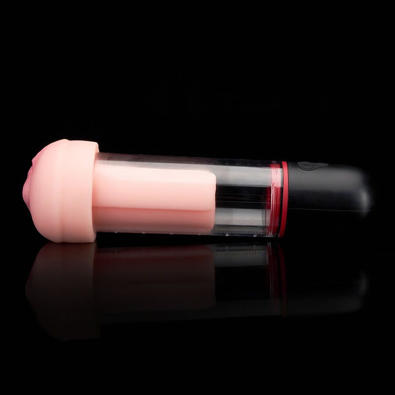 S-HANDE 9 Vibrating 9 Sucking Pussy-Shaped Sleeve Male Enlargement Pump