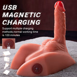 Micah Hands-Free Realistic Butt with Thrusting Dildo Unisex Masturbator