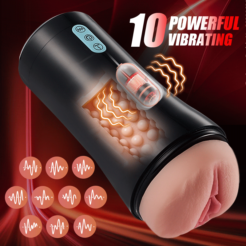 Lifelike Vaginal Entrance Thrusting Vibrating Vocal Masturbator
