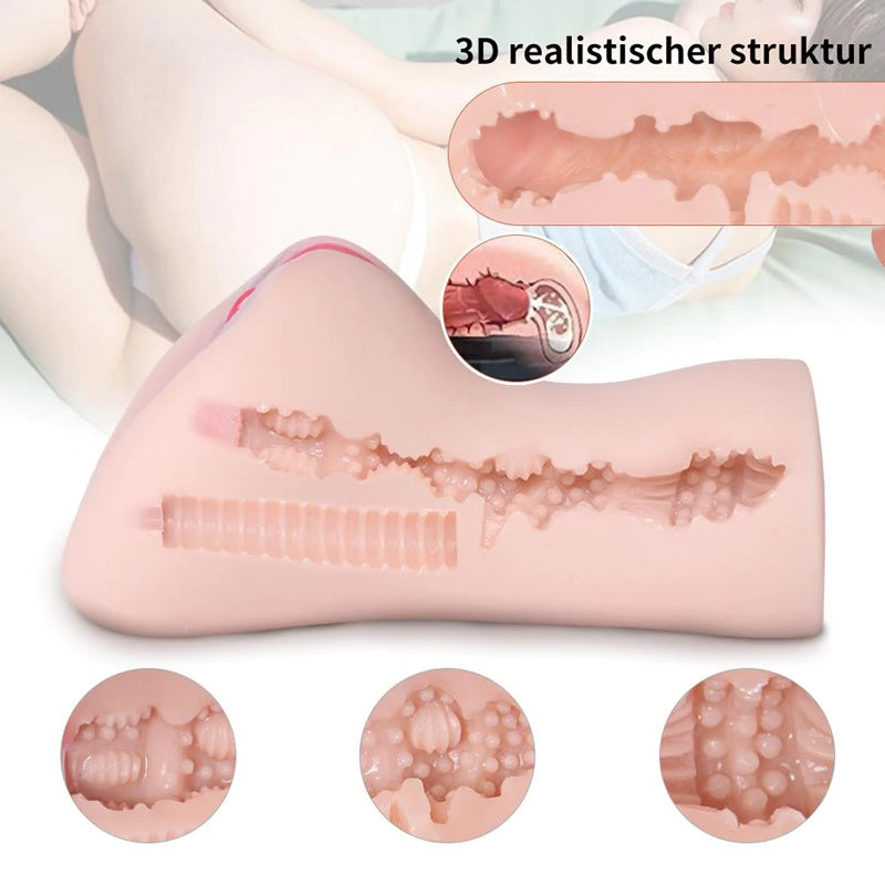 6.23 Inches 3D Texture Realistic Clitoris Pocket Pussy Stroker