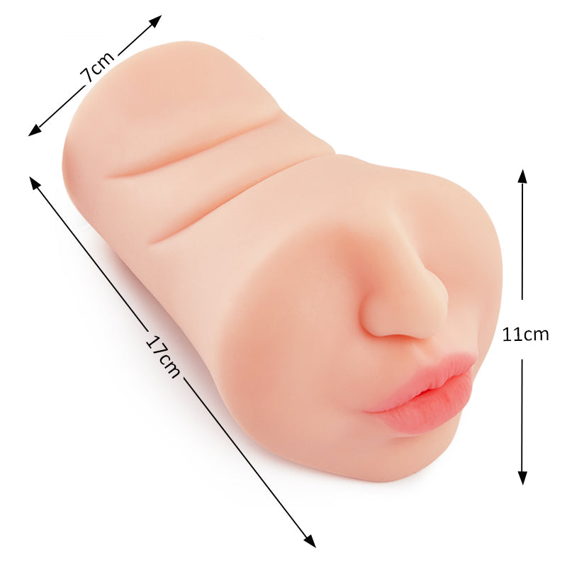 Face Design Oral Sex Toy Stroker Pocket Pussy