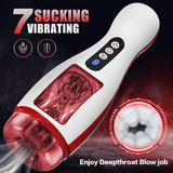 【FREE SHIPPING】Kama 7 Adjustable Sucking Vibrating Deepthroat Blowjob Masturbator Pocket Pussy
