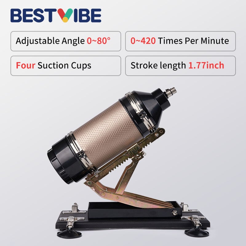 Sex Machine with 7 Attachments Dildos & Masturbator Cup 80° Adjustable Climax Engine