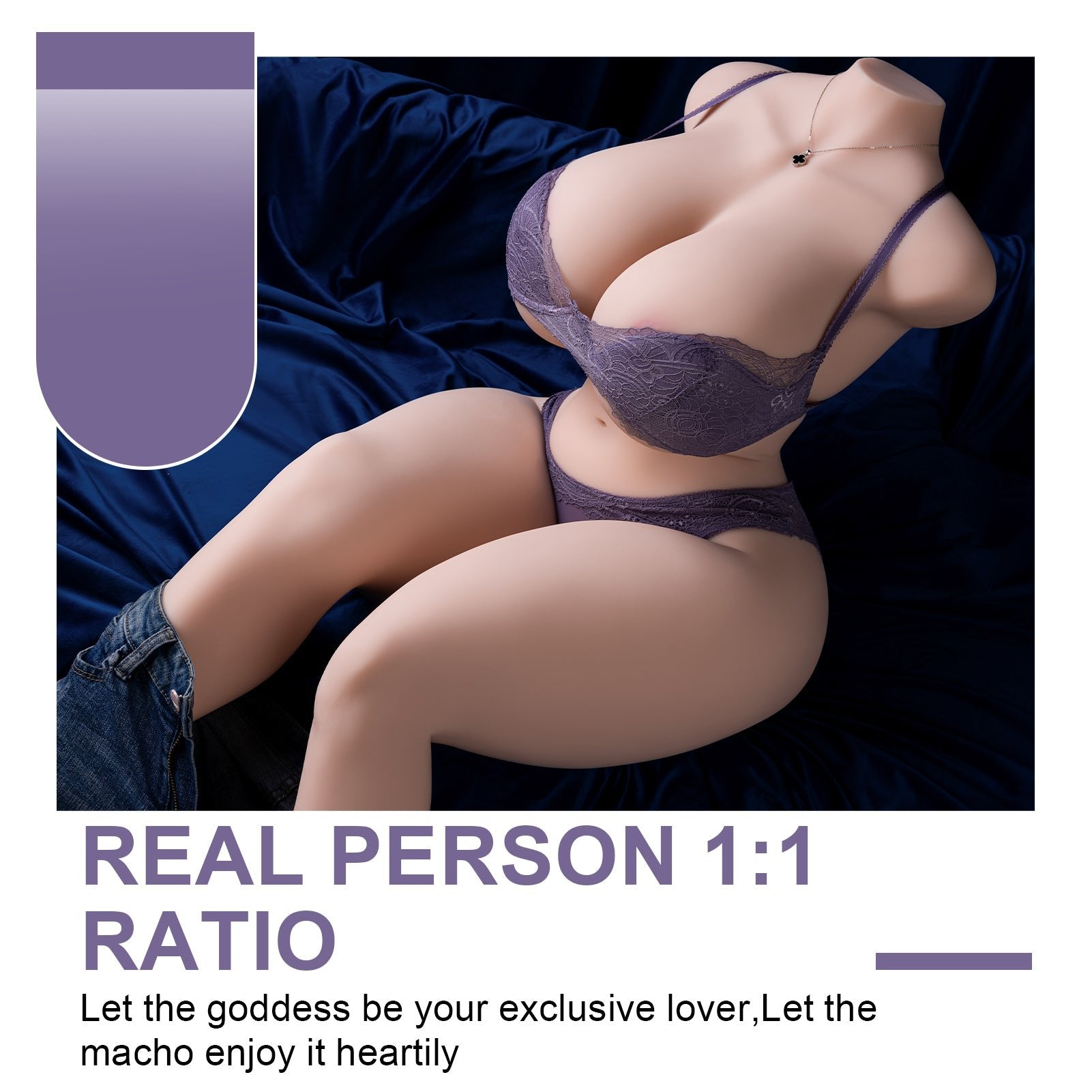 Sunny 103 lbs 1:1 Big Breasts Deep-V Temptation Goddess Sex Doll Realistic Masturbator