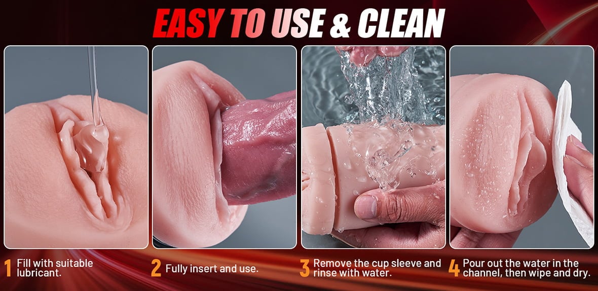 Lifelike Vaginal Entrance Thrusting Vibrating Vocal Masturbator