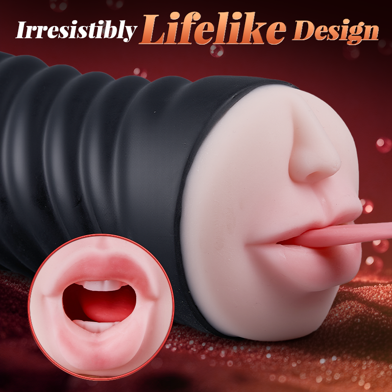 Mouth Obsession Vibration & Suction Remote Play Dual-Density pocket pussy