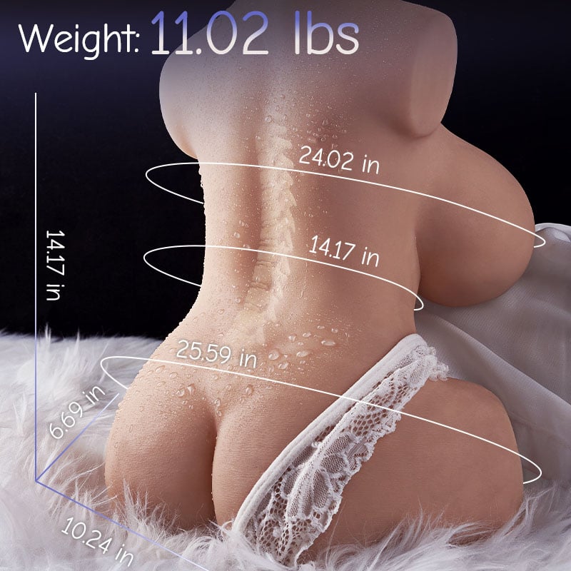 【Electric Maid torso】Kira  10.76 lbs Automatic Naughty Maid Sex Doll with Suction Vibration