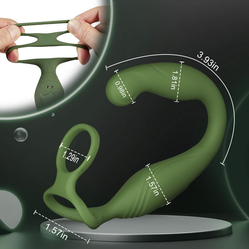 【Pro-Safety Silicone Series】Vibrating Prostate Massager For Couple Gay Pleasure with FREE Lube