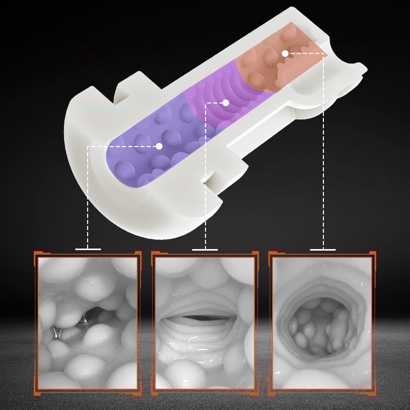 [Free Lube] LCD Sucking Thrusting Vibrating Male Masturbator male sex toys