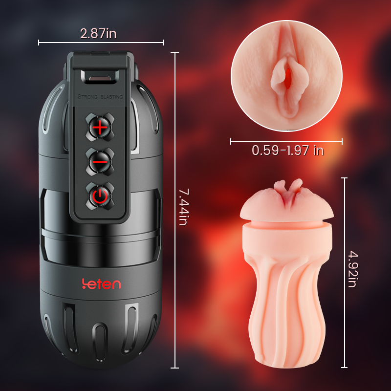 Leten 10 Vibrating Masturbator and Pussy Pockets 2 in 1 APP Control