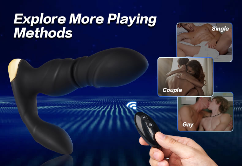 8-Frequency Vibration Thrusting Anal Vibrator Butt Plug