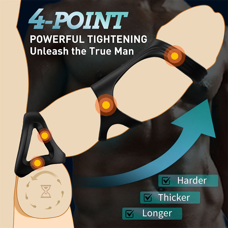 Paul Stronger Erection Male Silicone Penis Ring 3-Piece Set Multiple Combinations