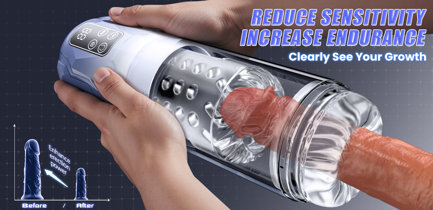 Iron Man 7 Thrusting And Rotating Suction Masturbator Pocket Pussy Male Masturbators