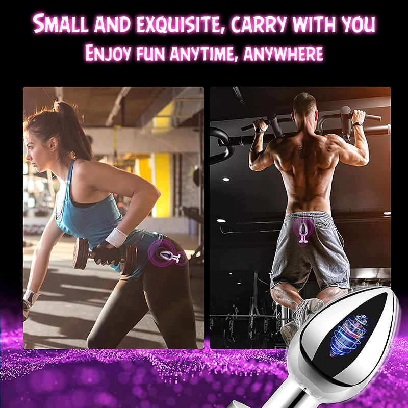 Metal Case Anal Vibrator with 10 Vibration Modes for Both Men and Women