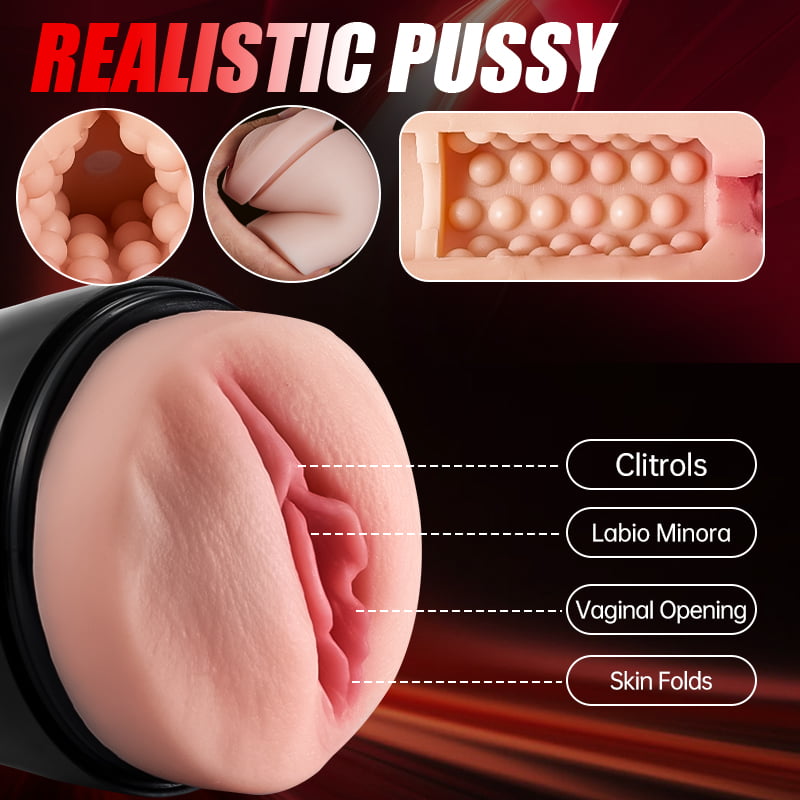 Lifelike Vaginal Entrance Thrusting Vibrating Vocal Masturbator