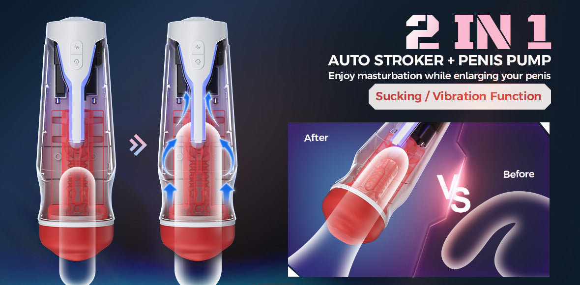 [6.35 IN Depth] F01 Valkyrx 6 Suction 9 Vibration Red Lip Extra Weight Inner Sleeve Masturbators