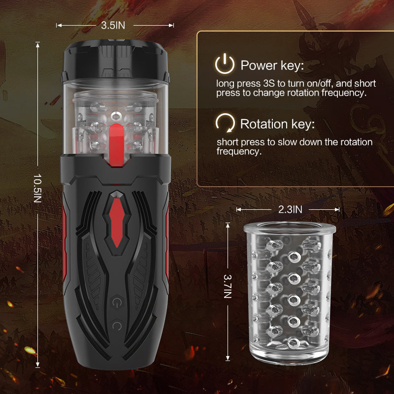 Armor 7 Thrusting Rotation Visible Suction Cup Masturbator