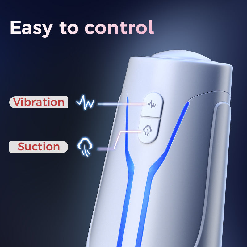 [6.35 IN Depth] F01 Valkyrx 6 Suction 9 Vibration Red Lip Extra Weight Inner Sleeve Masturbators